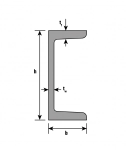 UNP-PROFIILI EN10365/EN10279 40X20X4X4.5MM